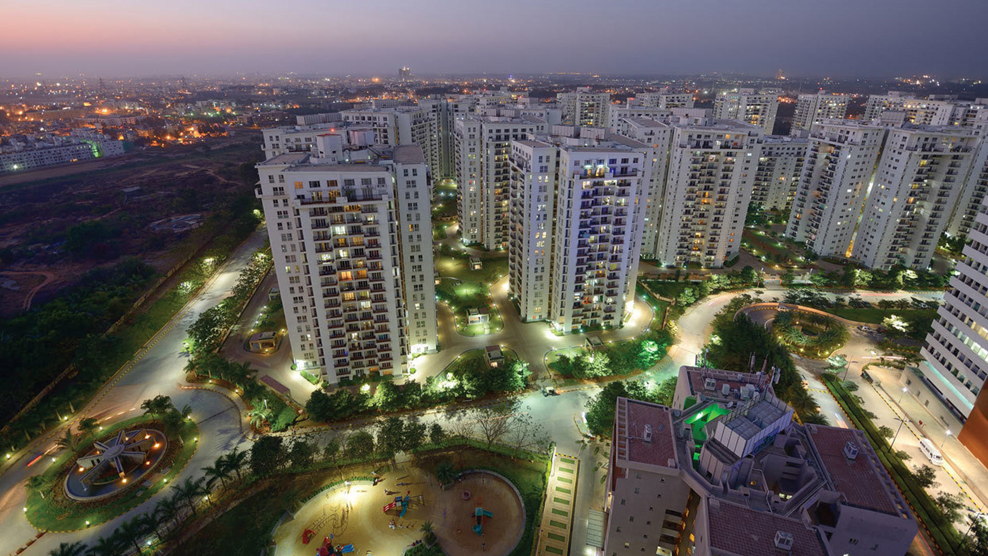 Tier II and Tier III cities on integrated township radar