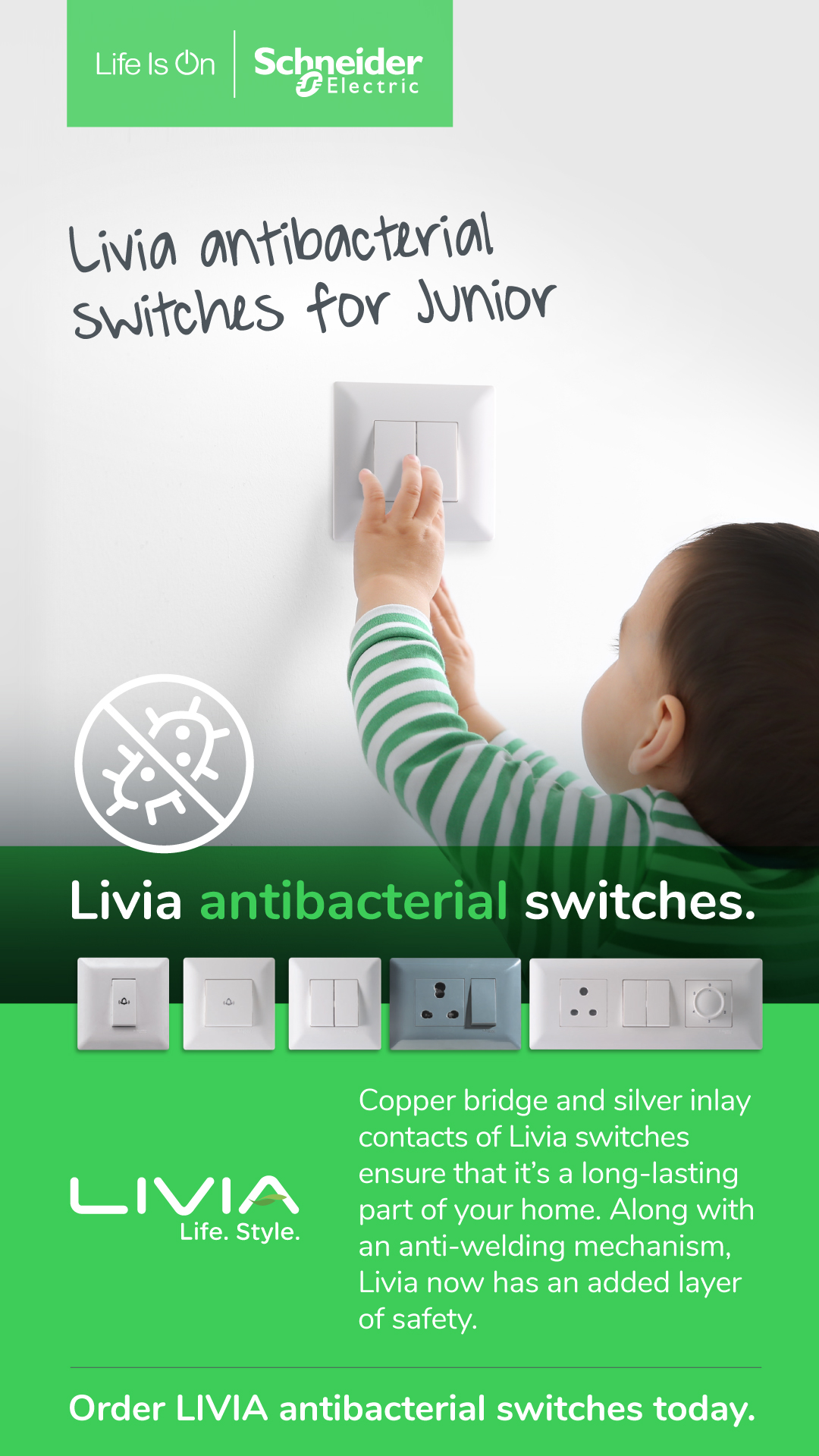 Schneider Electric launches antibacterial and selfdisinfecting switches and sockets