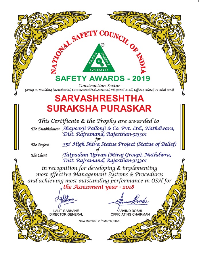 National Safety Council Of India Confers 7 Construction Safety Awards National Safety Council Of India Confers 7 Construction Safety Awards