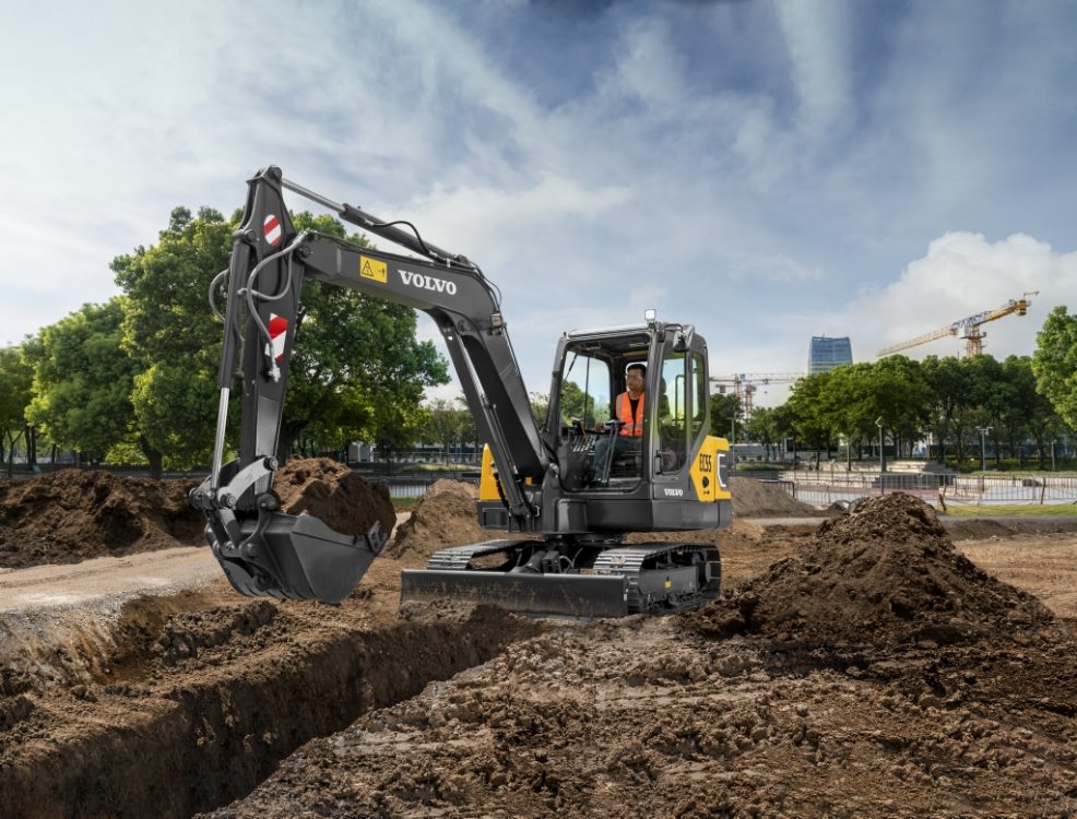 Volvo CE showcases EC55 electric compact excavator at bauma 2023